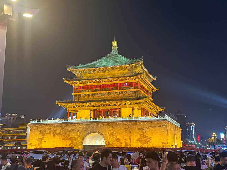西安钟楼夜景，西安相册封面